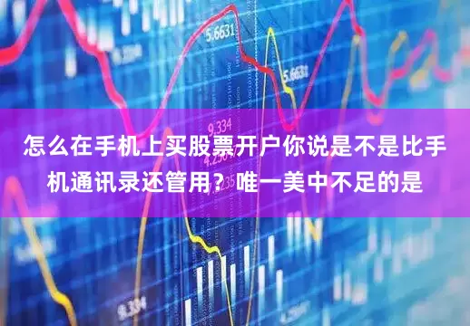 怎么在手机上买股票开户你说是不是比手机通讯录还管用？唯一美中不足的是